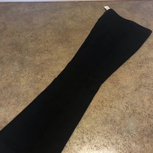 Express Editor slim flare pants, black knit size 8